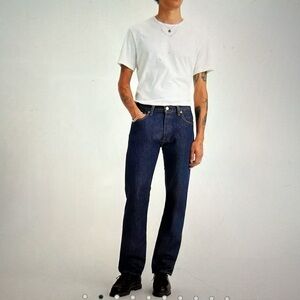 Levi’s Men’s 501 Original Fit Dark Wash Classic Straight Leg Jeans Size 38